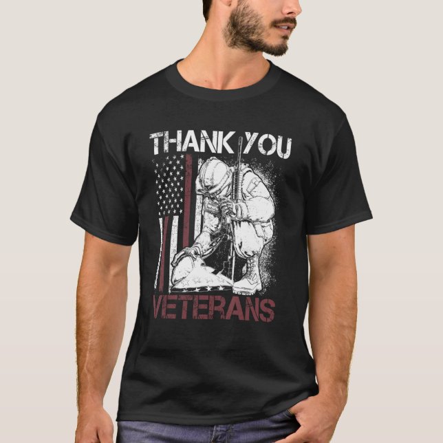 Camiseta Gracias Veteranos Orgullosos Día de Veteranos Papá (Anverso)