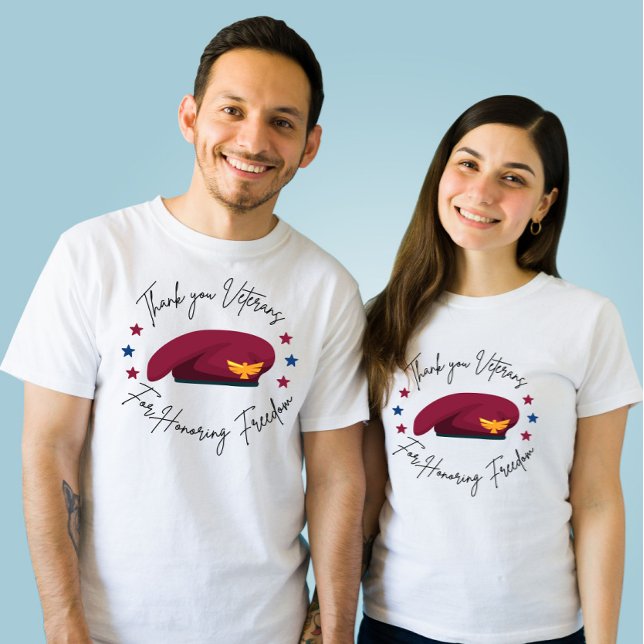 Camiseta Gracias veteranos por honrar la libertad (Subido por el creador)