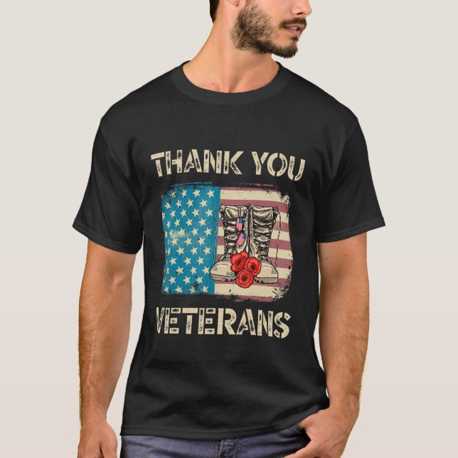 Camiseta Gracias Veteranos Por Los Patriotas Del Día De Los (Anverso)