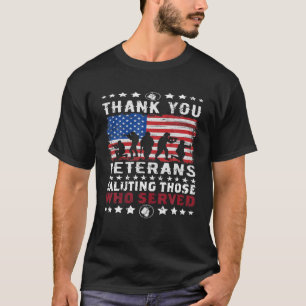 Camiseta Gracias Veteranos Saludando A Los Que Sirvieron A