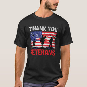 Camiseta Gracias Veterans Service Patriot Veterans Day Ame