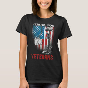 Camiseta Gracias Veterans Service Patriot Veterans Day Ame