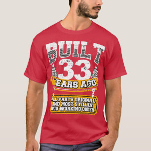 Camiseta Graciosa 33ª Vintage de camisas de cumpleaños cons