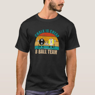 Camiseta Graciosa 8 9 Ball Billiards Team Chalk es barata 8