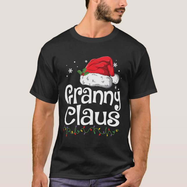 Camiseta Graciosa abuela Claus Navidades T-Shirt Pajamas Sa (Anverso)