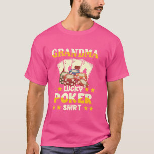 Camiseta Graciosa Abuela Lucky Poker Tee Para Abuela Poke