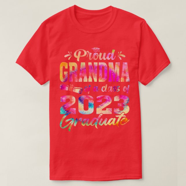 Camiseta Graciosa Abuela Orgullosa De Una Clase De 2023 Gra (Diseño del anverso)