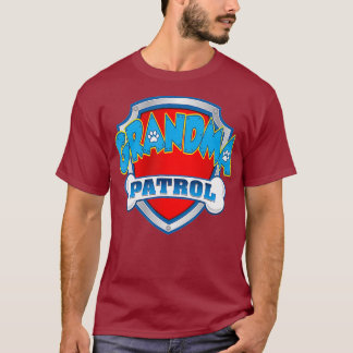 Camiseta Graciosa Abuela Patrulla Perro Mamá Papá Para Homb