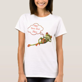 Camiseta Graciosa actitud de rana con mensaje de texto o ci