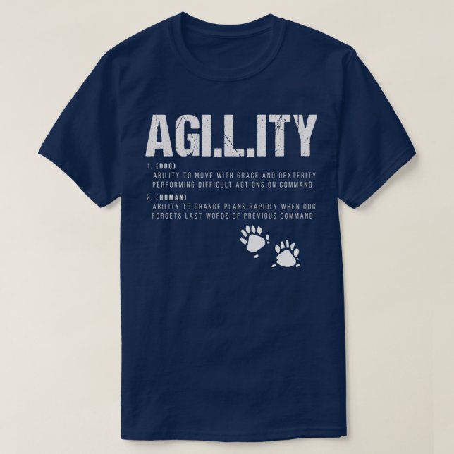 Camiseta Graciosa Agility Definition Perros Entrenador de P (Diseño del anverso)