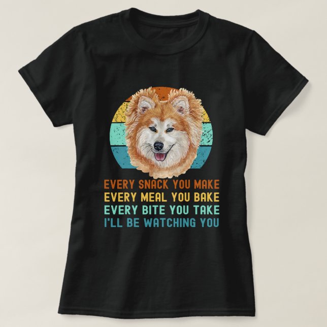 Camiseta Graciosa Akita Inu o Perro Kuma Inu Cada Mamá (Diseño del anverso)