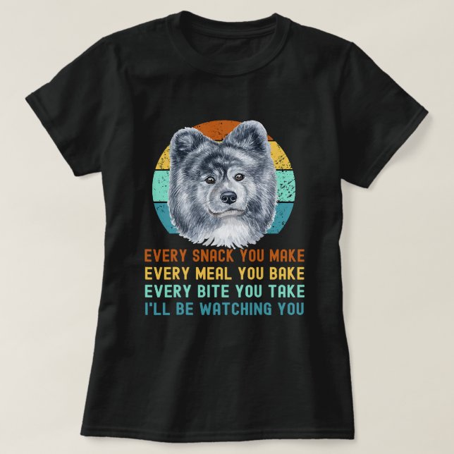 Camiseta Graciosa Akita Inu o Perro Kuma Inu Cada Snack y (Diseño del anverso)