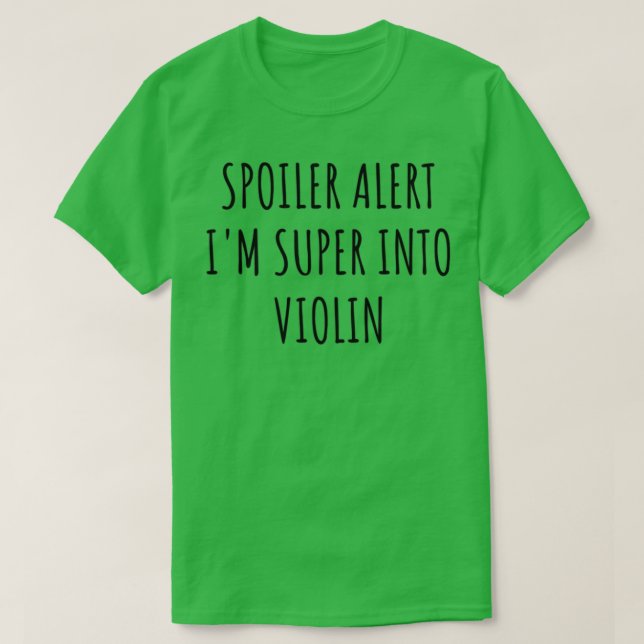 Camiseta Graciosa Alerta De Defensores De Violín En La Que  (Diseño del anverso)