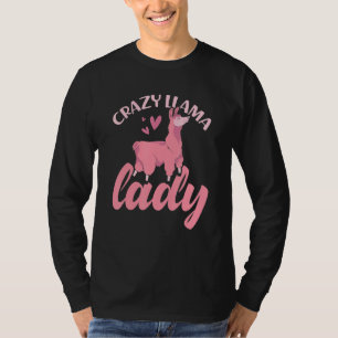 Camiseta Graciosa Alpaca Crazy Llama Lady Animal Lover Chic