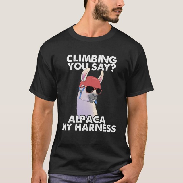 Camiseta Graciosa alpaca escalada mi pista de pepino rock d (Anverso)