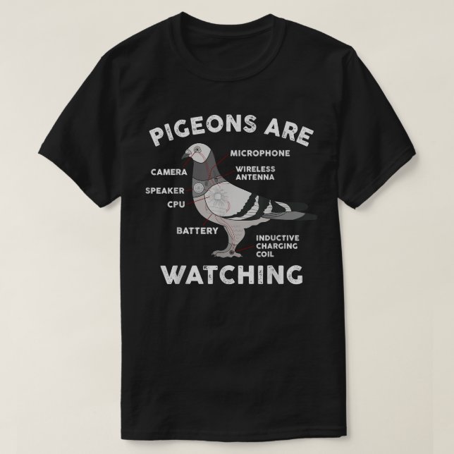 Camiseta Graciosa anatomía de pichón pájaros moscas las pal (Diseño del anverso)