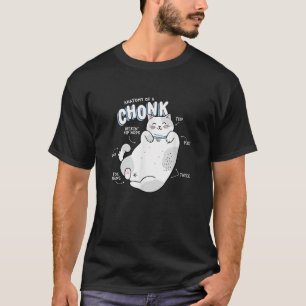 Camiseta Graciosa anatomía de un gato de Chonk