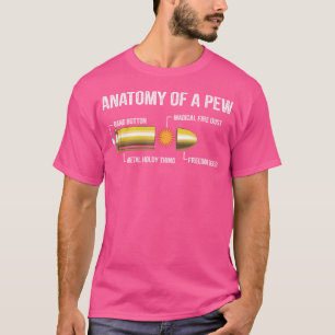Camiseta Graciosa Anatomía De Una Bala De Ammo De Un Pew