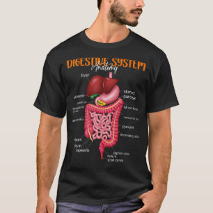 Camiseta Graciosa anatomía del sistema digestivo Anatomía d