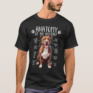 Camiseta Graciosa anatomía estadounidense Staffordshire Ter