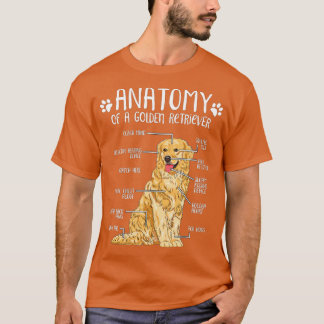 Camiseta Graciosa anatomía Golden Retriever Dog Lover