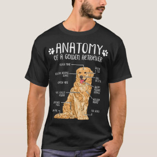 Camiseta Graciosa anatomía Golden Retriever Dog Lover