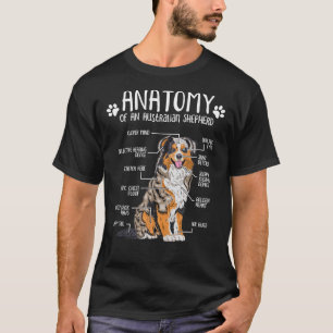 Camiseta Graciosa anatomía Pastor Australiano Perro Lover 