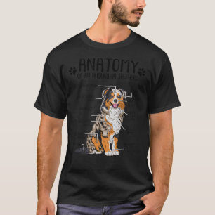 Camiseta Graciosa anatomía Pastor Australiano Perro Lover A