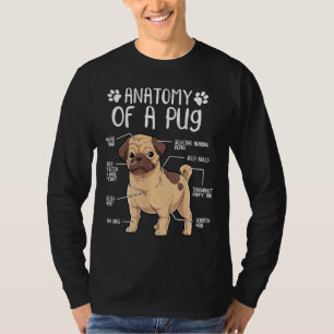 Camiseta Graciosa Anatomy Pug Perro Pug Lover Classic T-Shi