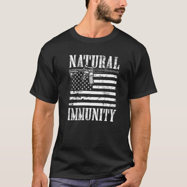 Camiseta Graciosa Anti Vacuna Inmunidad Natural Libertad Mé (Anverso)