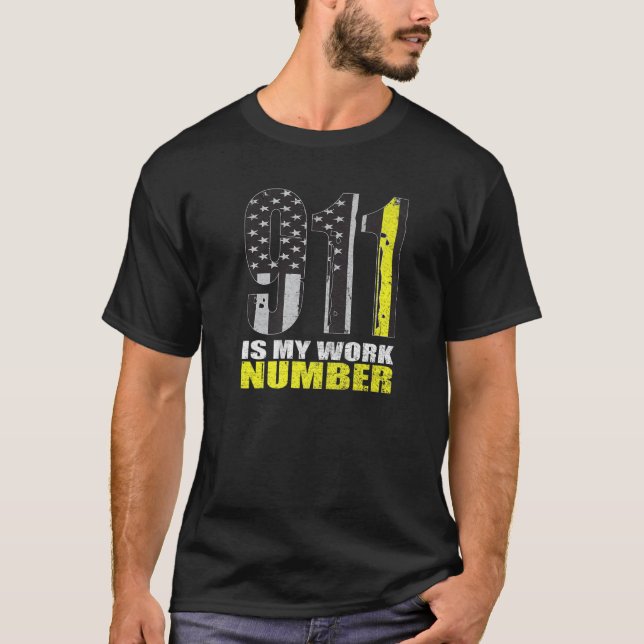 Camiseta Graciosa Apreciación De Dispatcher Tee 911 Es Mi T (Anverso)
