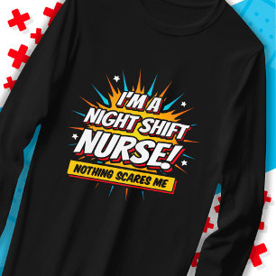 Camiseta Graciosa Apreciación de enfermera de turno de noch