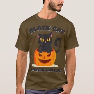 Camiseta Graciosa Apreciación Del Gato Negro Regalos De Hal