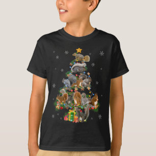 Camiseta Graciosa ardilla de árbol de navidad ardilla de na