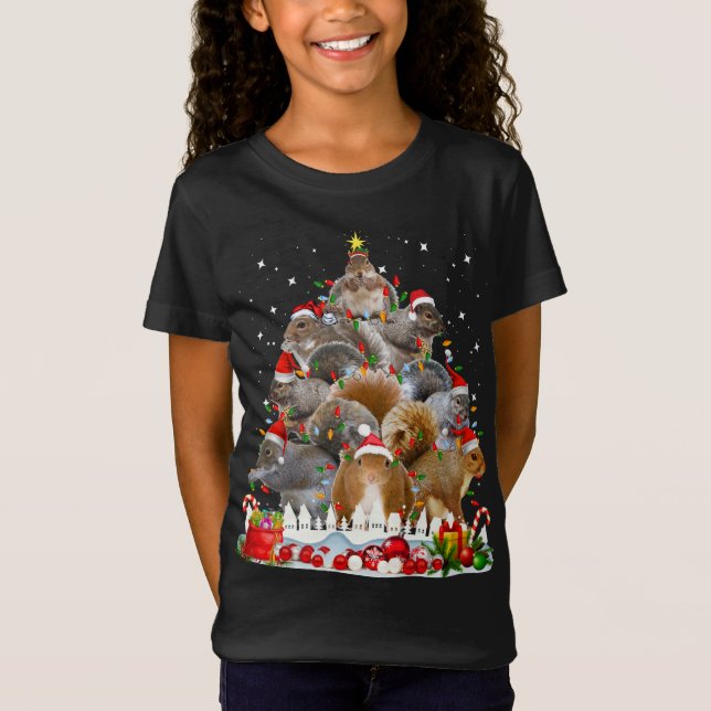 Camiseta Graciosa ardilla de navidad navideña (Anverso)