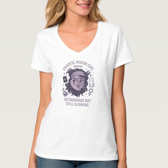 Camiseta Graciosa astrología Tee retrógrado para mujeres (Anverso)