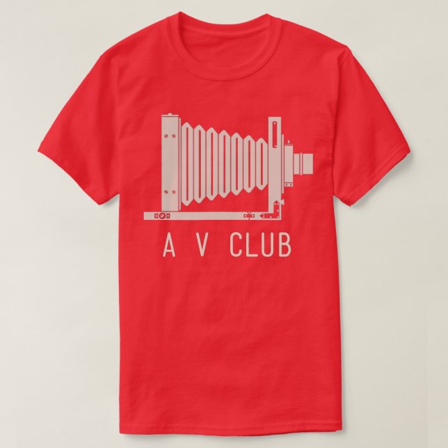 Camiseta Graciosa AV Audio Visual Club Cámara antigua (Diseño del anverso)