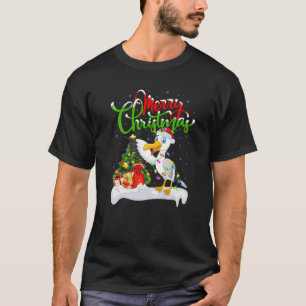 Camiseta Graciosa Ave Ave Ave Amante Xmas Lighting Seagull