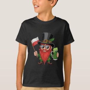 Camiseta Graciosa bandera polaca del Día de San Patricio en