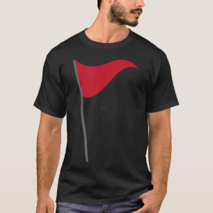 Camiseta Graciosa bandera roja advierte de disfraz de Hallo
