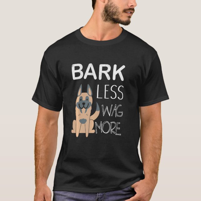 Camiseta Graciosa Barba De Perro Menos Masa Más Gráficos Má (Anverso)