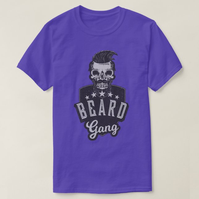 Camiseta Graciosa barba retro pelo facial bigote barba (Diseño del anverso)