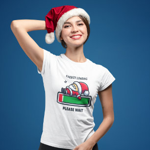 Camiseta Graciosa barra de progreso de carga de Santa Claus