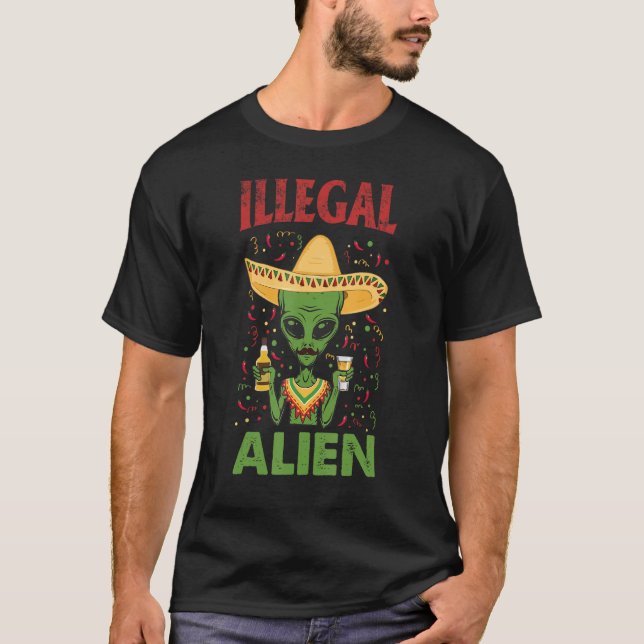 Camiseta Graciosa bebida ilegal de Cinco De Mayo (Anverso)