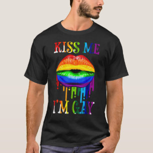 Camiseta Graciosa besarme Soy gay homosexual