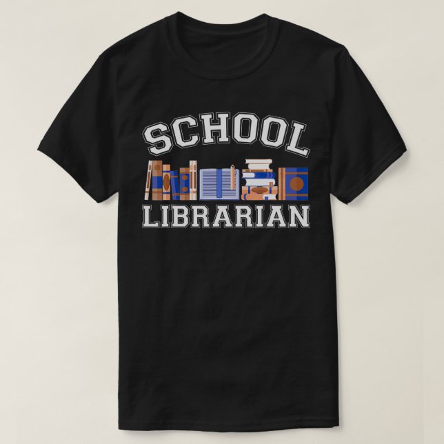 Camiseta Graciosa Bibliotecaria De Educación Primaria Y Sec (Diseño del anverso)
