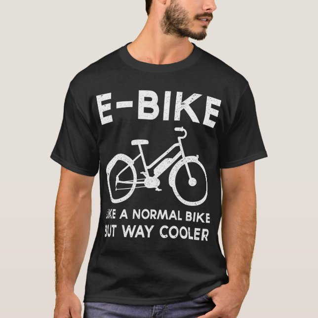 Camiseta Graciosa bicicleta electrónica como una bicicleta  (Anverso)