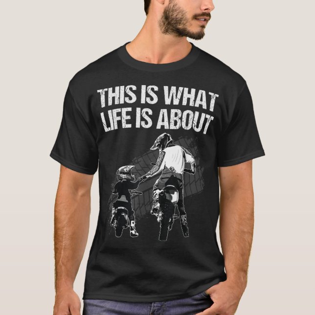 Camiseta Graciosa Bicicleta Sucia Arte Para Hombres Papá Ni (Anverso)
