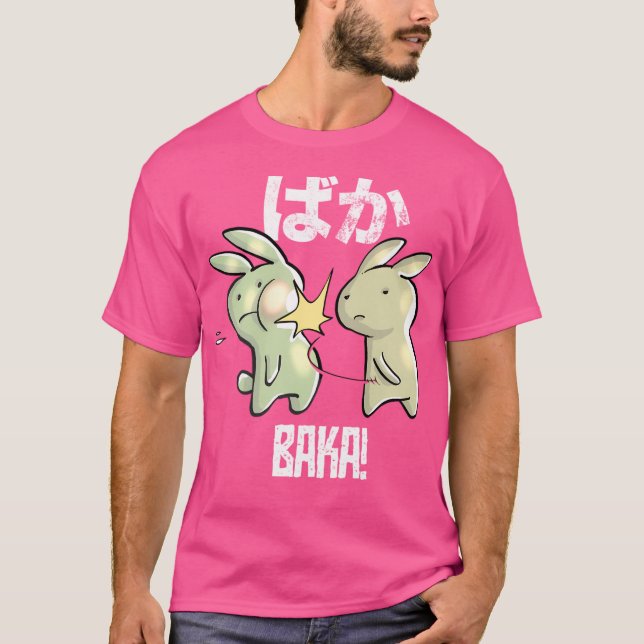 Camiseta Graciosa bofetada de conejo Anime Baka - Baka Japo (Anverso)