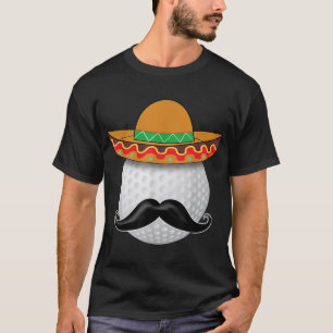 Camiseta Graciosa bola de golf Mustache Deportes mexicanos 